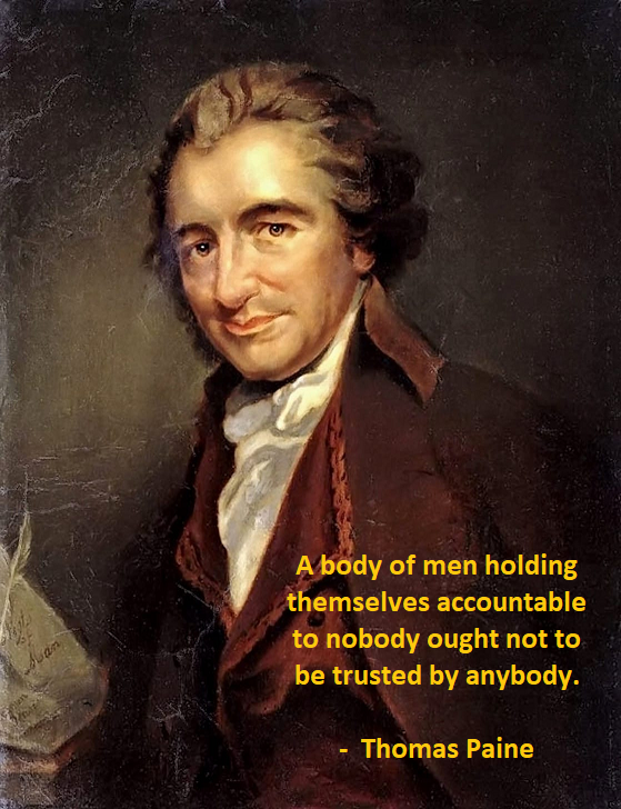 Body of Men Accountable to Noone = Thomas Paine